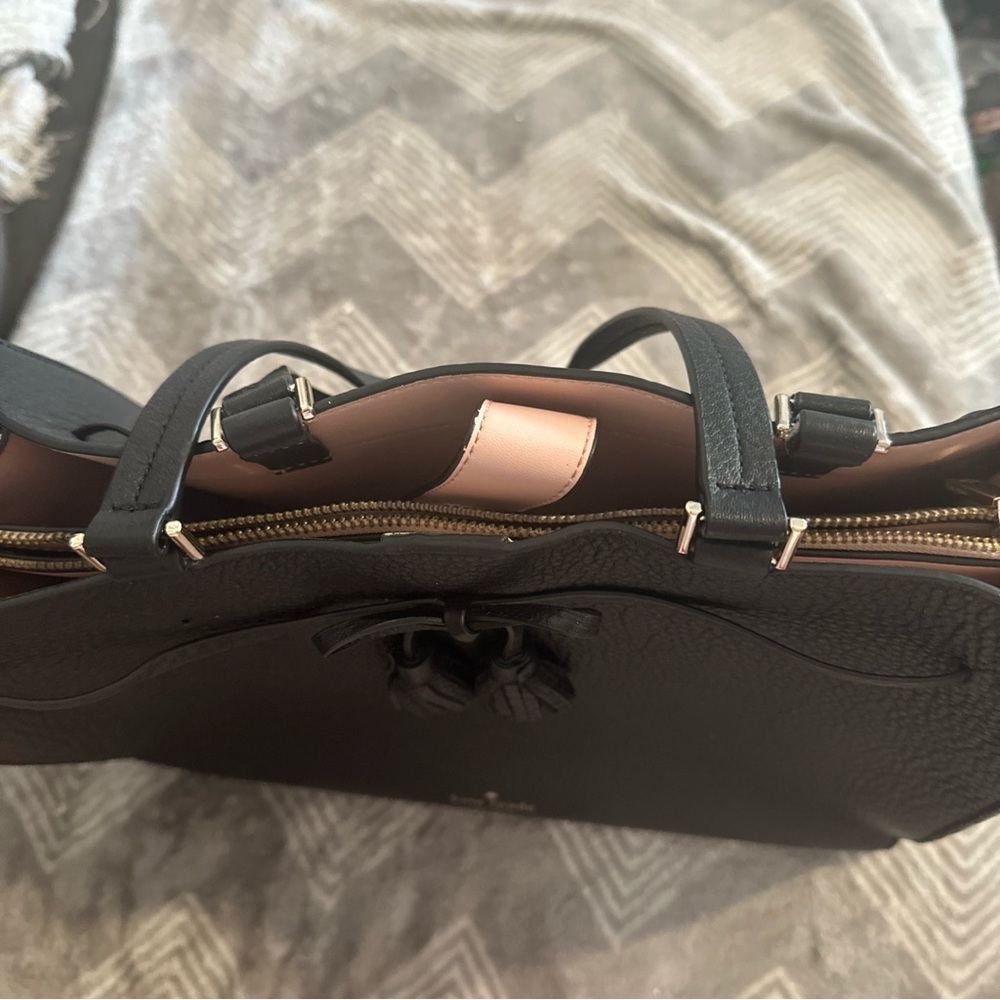 Kate Spade Black Leather Tote - Picture 6 of 16